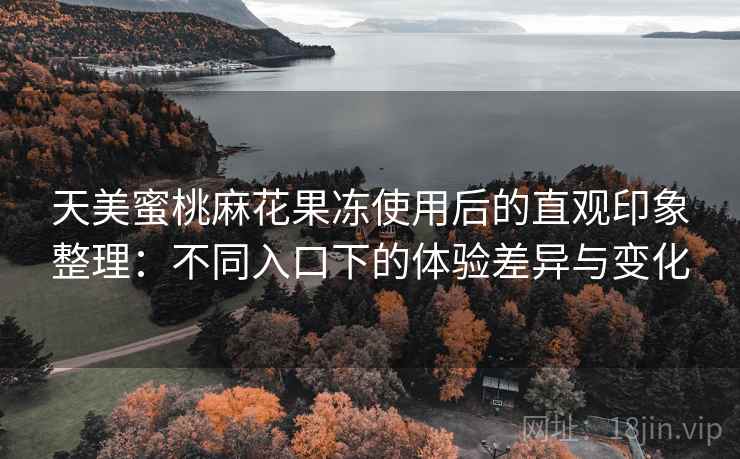 天美蜜桃麻花果冻使用后的直观印象整理：不同入口下的体验差异与变化