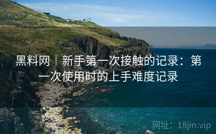 黑料网｜新手第一次接触的记录：第一次使用时的上手难度记录  第2张