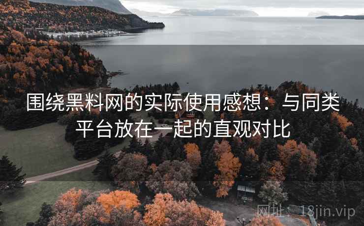 围绕黑料网的实际使用感想:与同类平台放在一起的直观对比