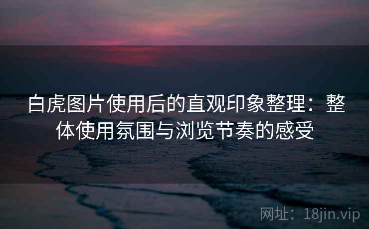 白虎图片使用后的直观印象整理:整体使用氛围与浏览节奏的感受