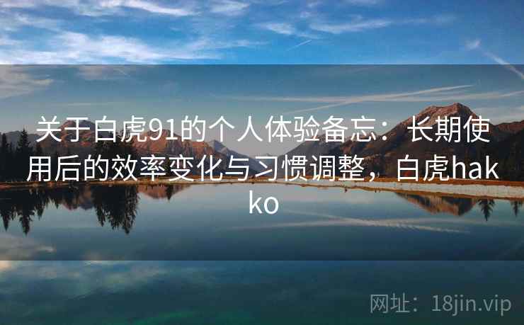 关于白虎91的个人体验备忘：长期使用后的效率变化与习惯调整，白虎hakko