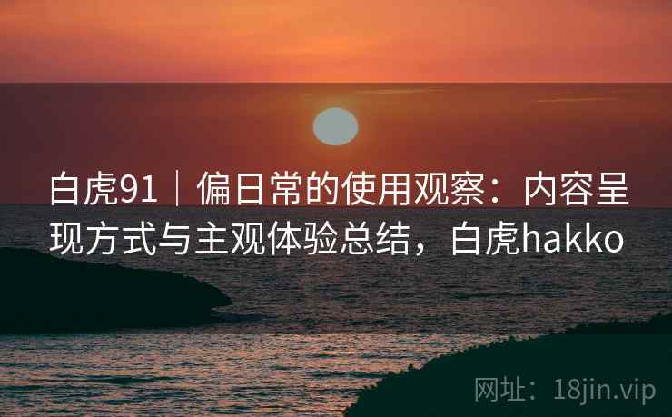 白虎91｜偏日常的使用观察：内容呈现方式与主观体验总结，白虎hakko