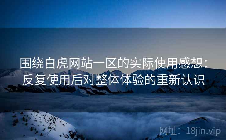 围绕白虎网站一区的实际使用感想:反复使用后对整体体验的重新认识