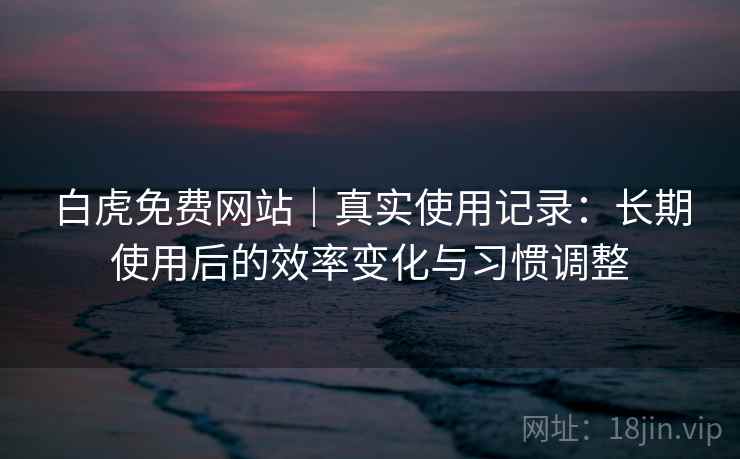 白虎免费网站|真实使用记录:长期使用后的效率变化与习惯调整
