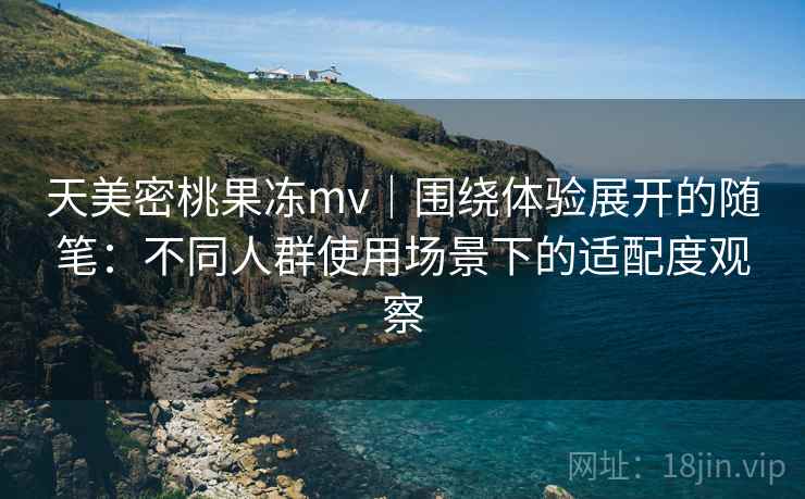 天美密桃果冻mv｜围绕体验展开的随笔：不同人群使用场景下的适配度观察
