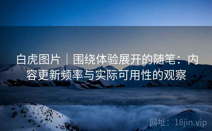 白虎图片|围绕体验展开的随笔:内容更新频率与实际可用性的观察