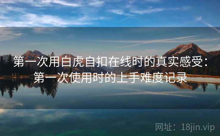 第一次用白虎自扣在线时的真实感受:第一次使用时的上手难度记录