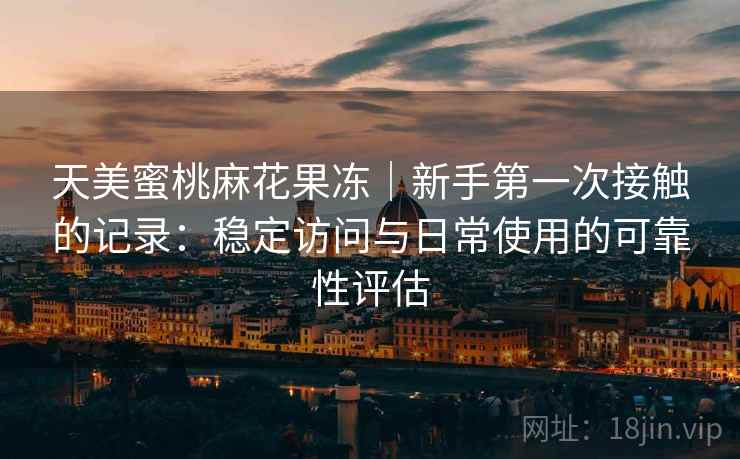 天美蜜桃麻花果冻|新手第一次接触的记录:稳定访问与日常使用的可靠性评估