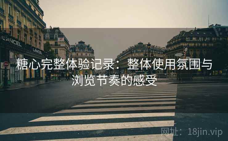 糖心完整体验记录:整体使用氛围与浏览节奏的感受