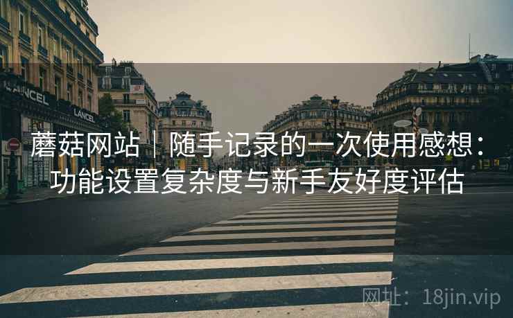 蘑菇网站|随手记录的一次使用感想:功能设置复杂度与新手友好度评估