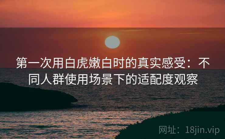第一次用白虎嫩白时的真实感受:不同人群使用场景下的适配度观察