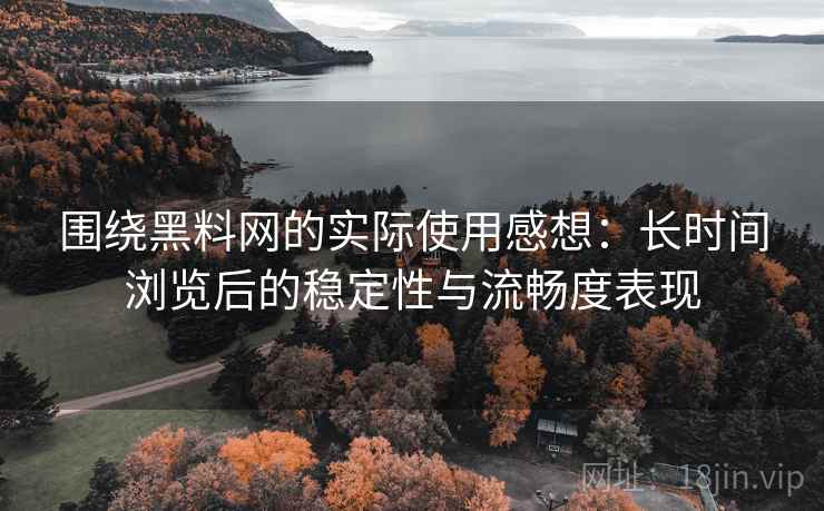 围绕黑料网的实际使用感想：长时间浏览后的稳定性与流畅度表现